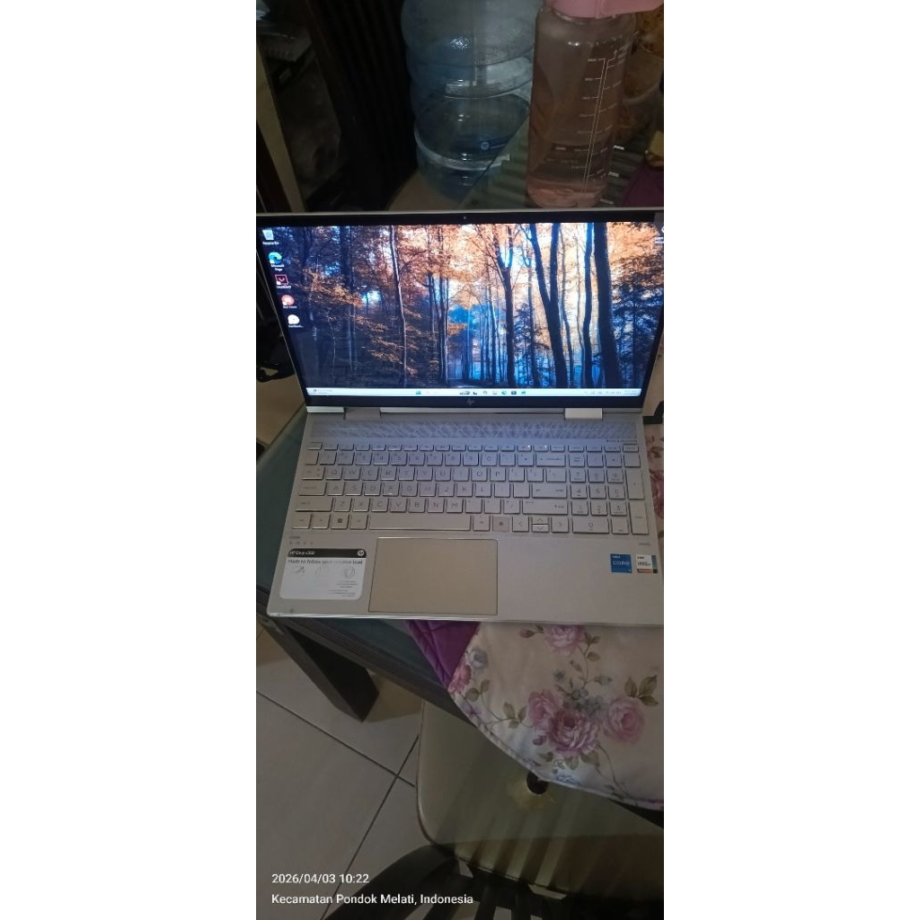 Laptop HP envy x360 minus. mesin aman