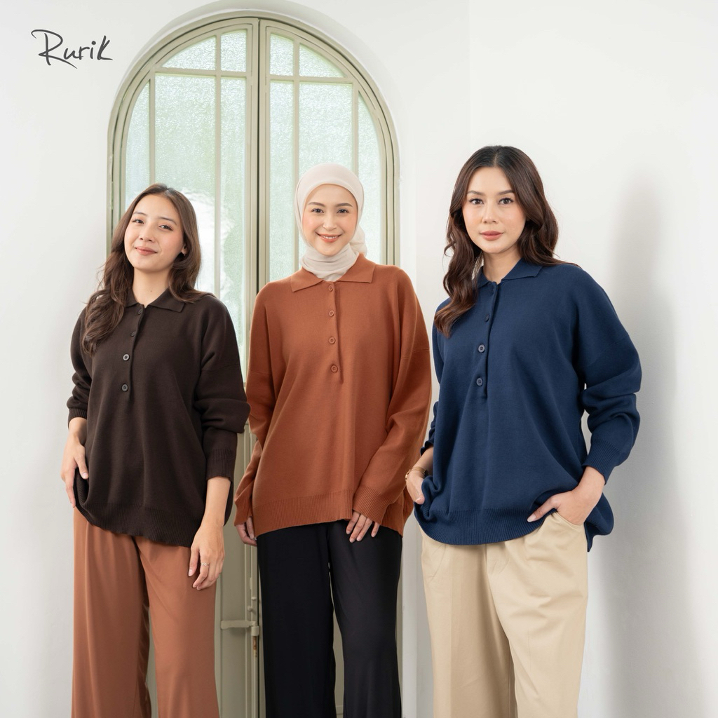 RURIK OFFICIAL - CYARA POLO SHIRT - RURIK KNIT - ATASAN WANITA