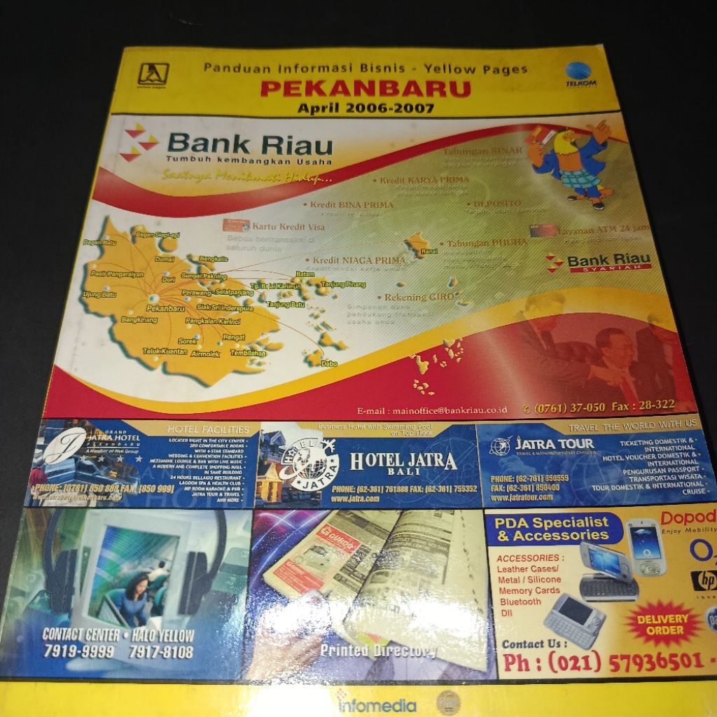 Buku Langka: Yellow Pages & White Pages Pekanbaru 2006-2007 - Koleksi Vintage Infomedia Telkom