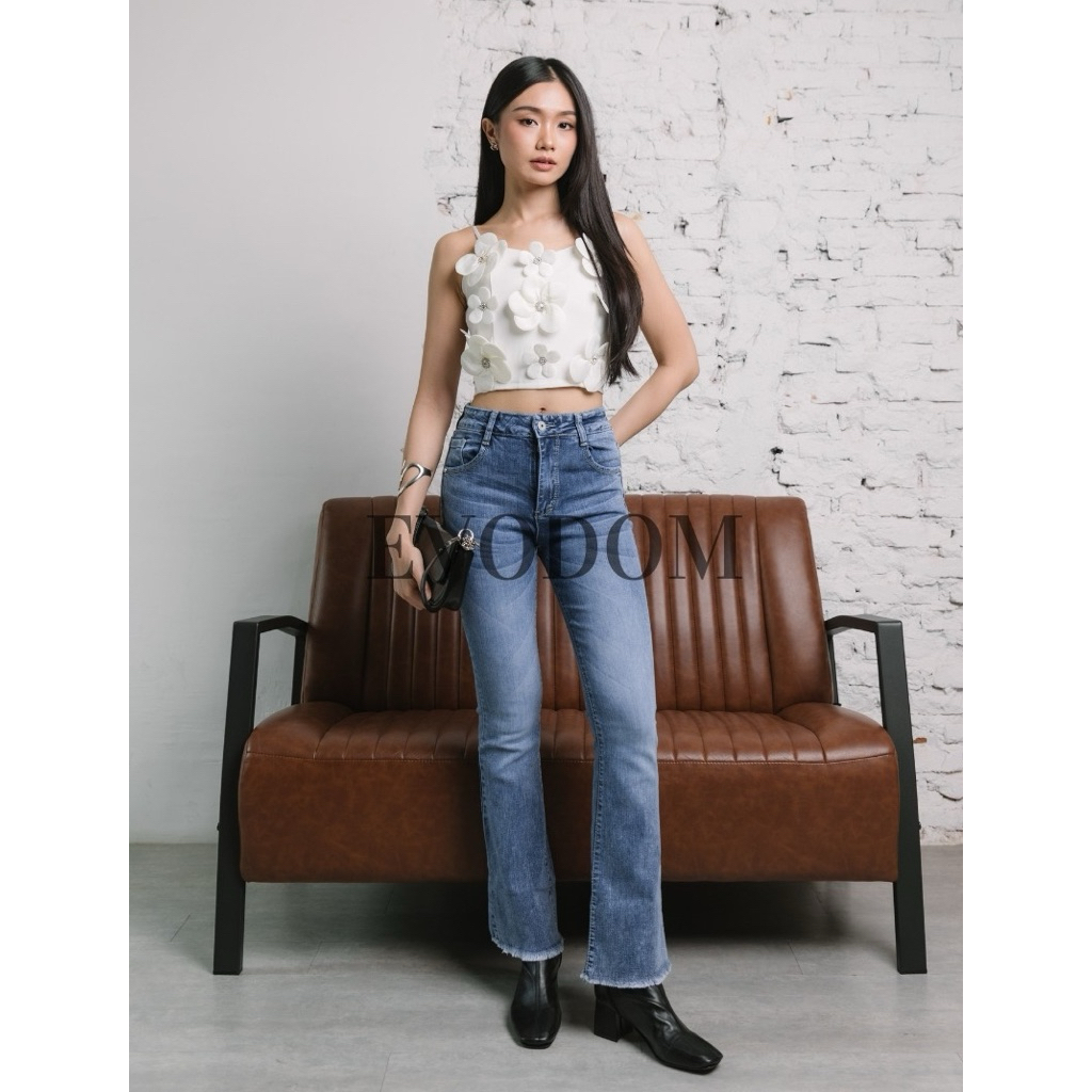 Cutbray Jeans Stretch Kaki Rawis Verada Snow Bahan Jeans Stretch Evodom Jeans