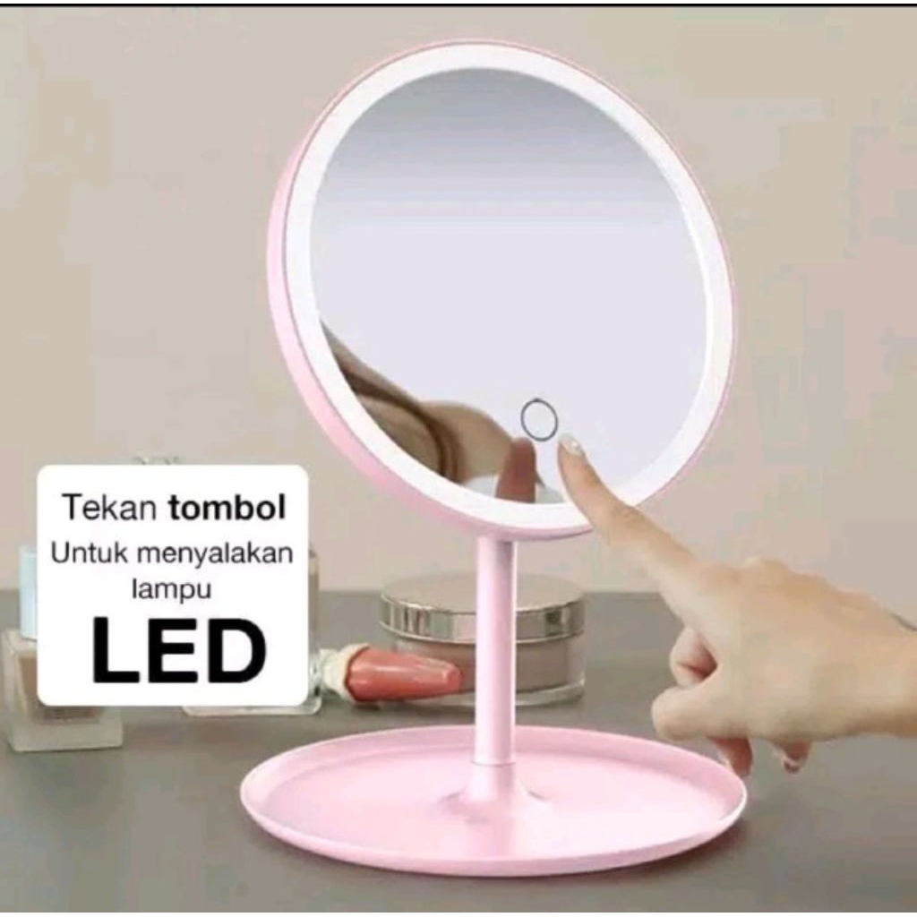 Cermin Meja lampu LED Cermin di Meja Hias Cermin USB Makeup
