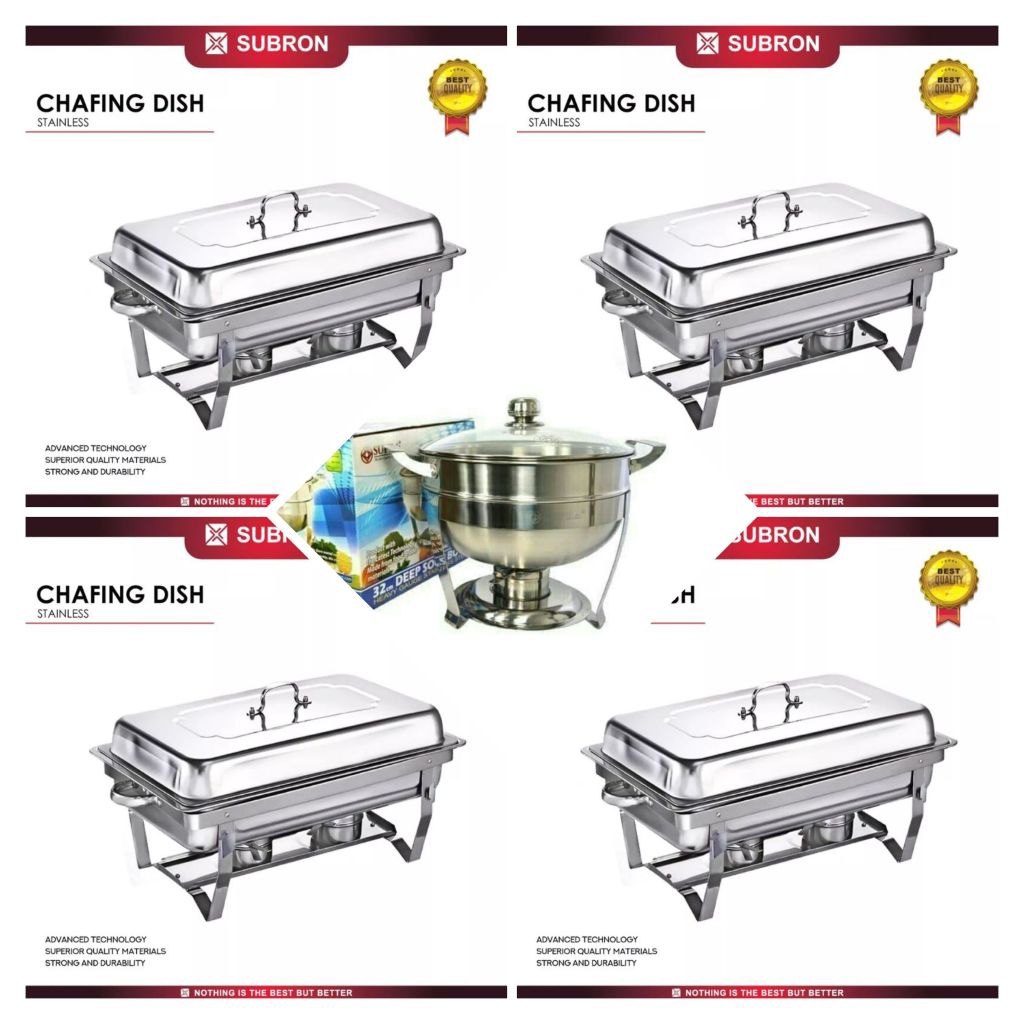 Prasmanan Pesta Stainless Set 5 Buah / Wadah Saji Catering
