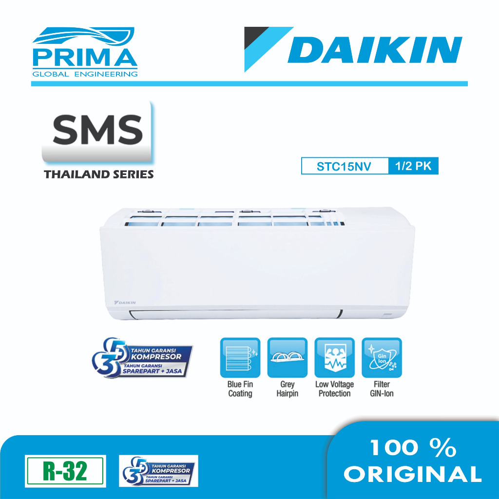 AC Daikin 1/2 PK Standard Thailand FTC15NV