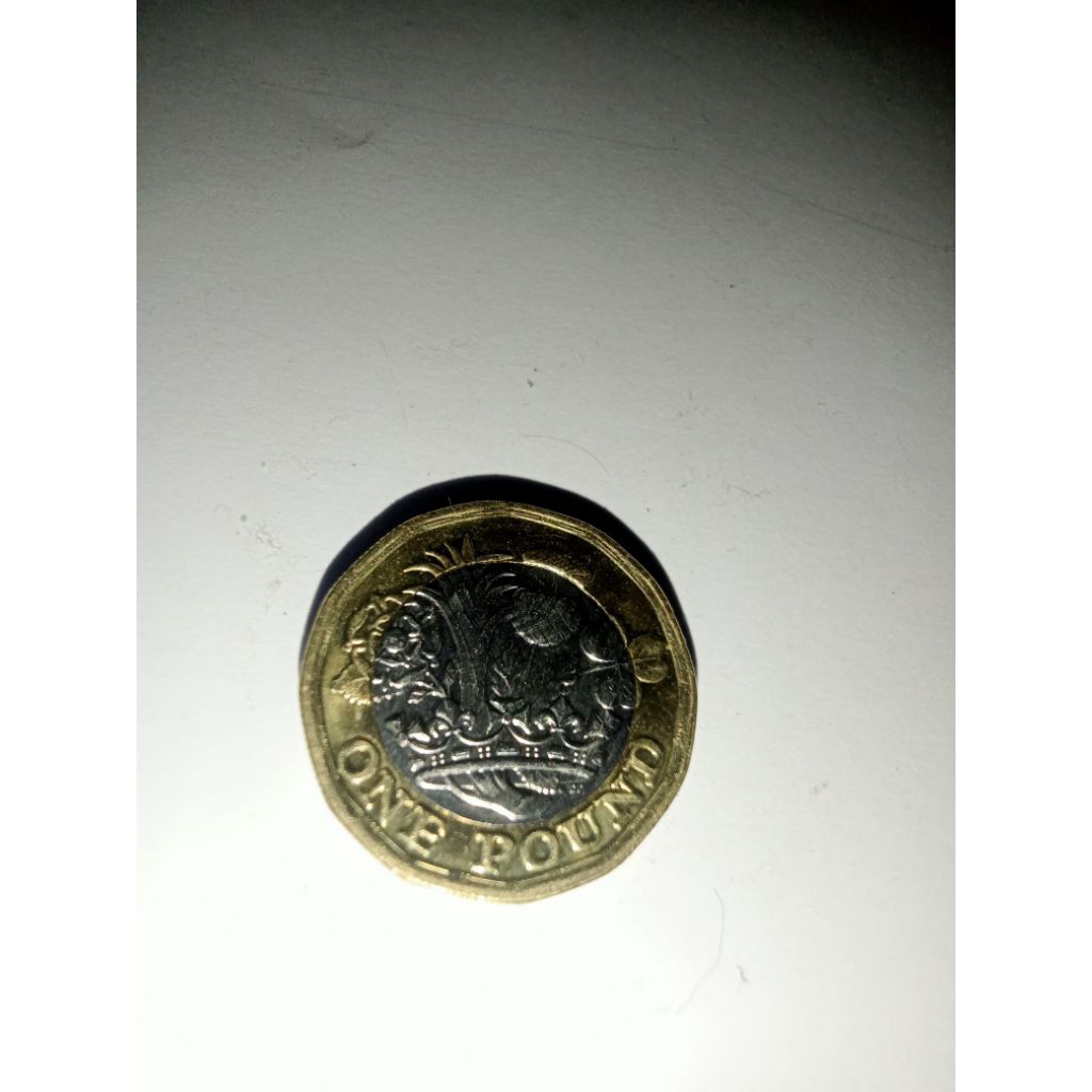 1 Pound Sterling Inggris tahun emisi 2017. 