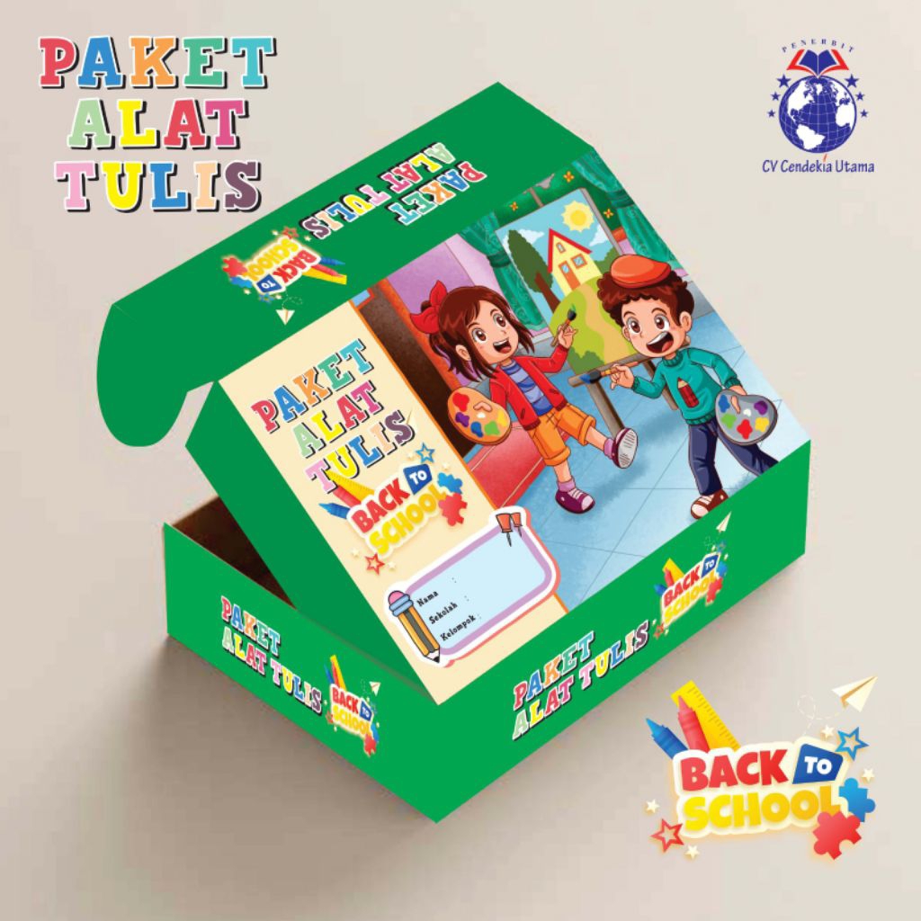 Paket ATS/ATK alat tulis sekolah PAUD TK Ra harga pabrik sepaket 15 macam