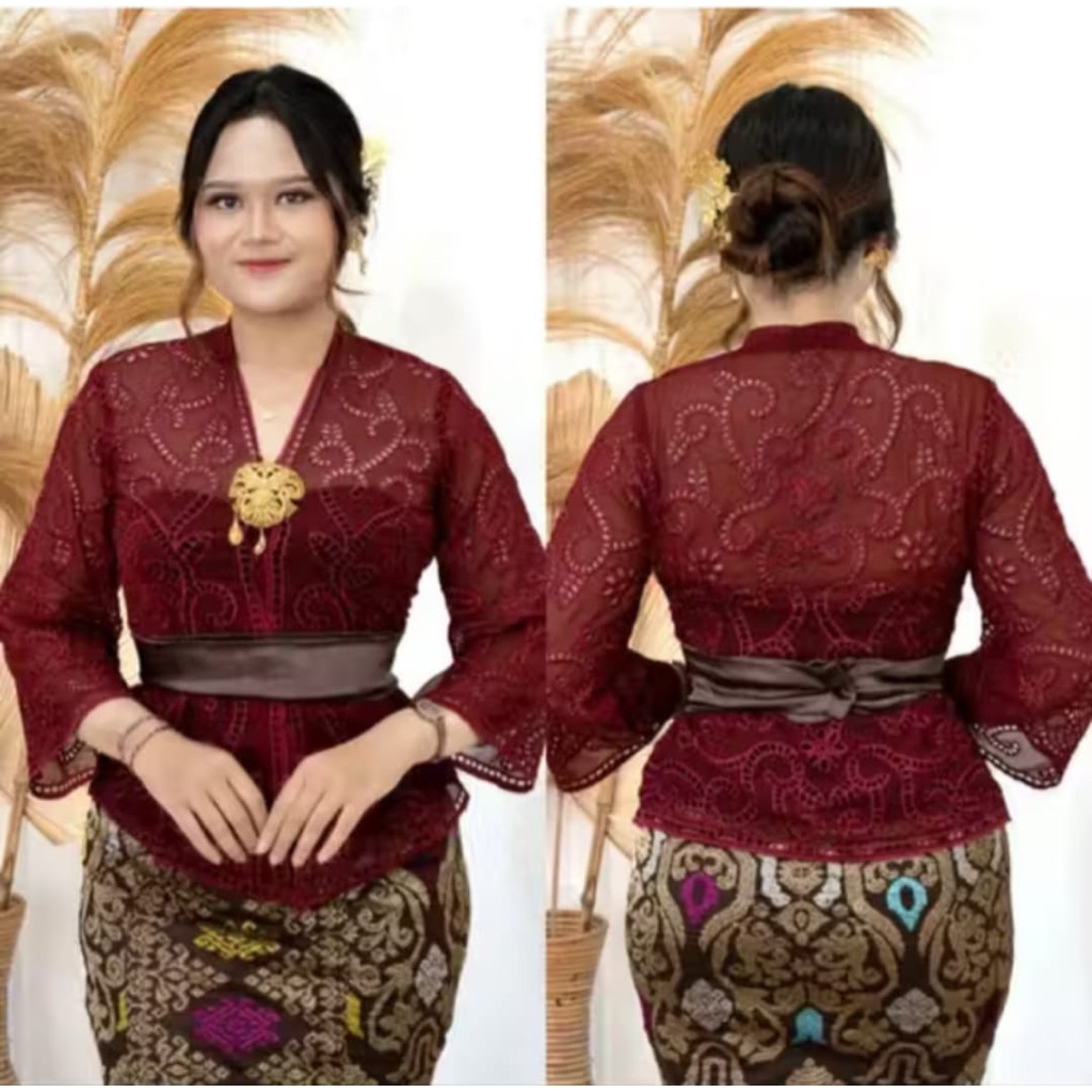 KEBAYA SIZE JUMBO BORDIR FULL KERAWANG MOTIF BARU SIZE JUMBO KEBAYA LONCENG, KEBAYA MURAH ELEGANT, K