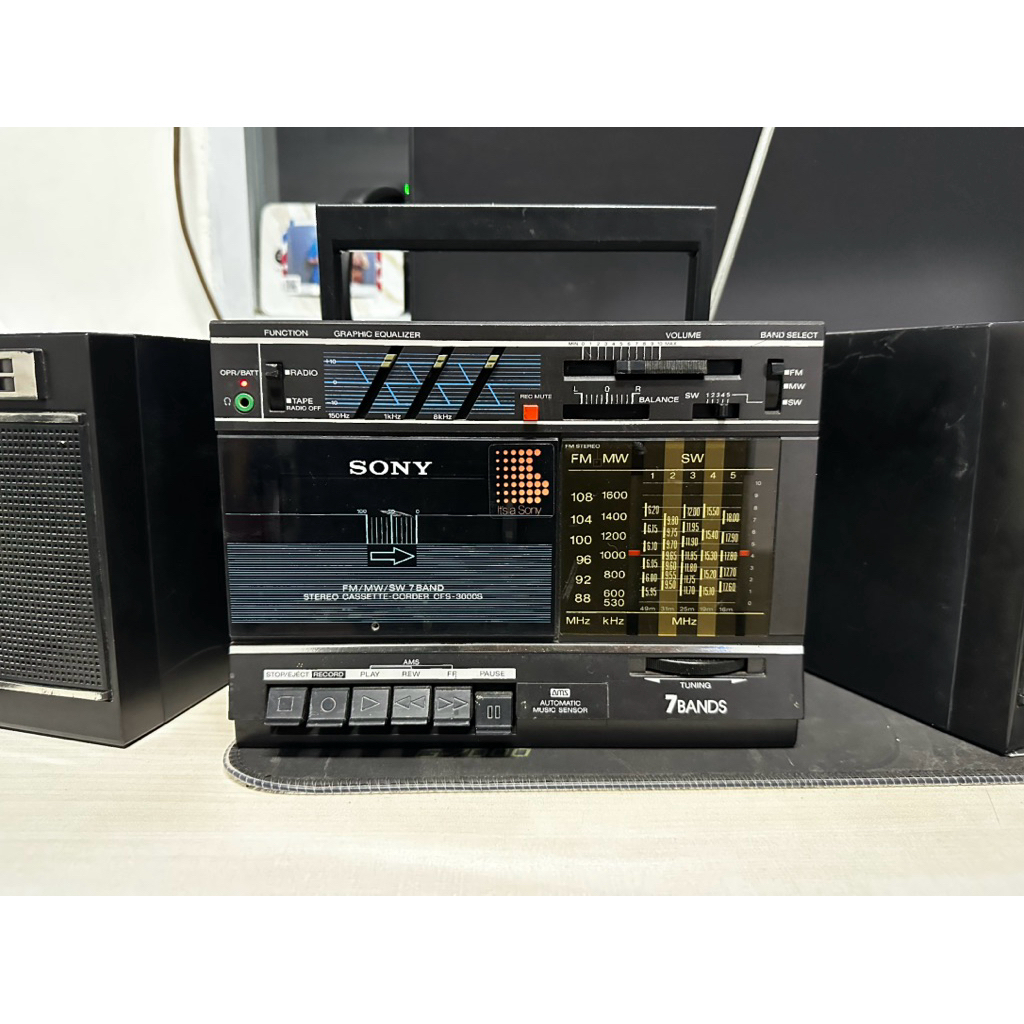 Sony CFS 3000s CFS-3000S 1988 Transound CFS-3000 Vintage Stereo Radio AM FM MW SW Cassette Corder Ka