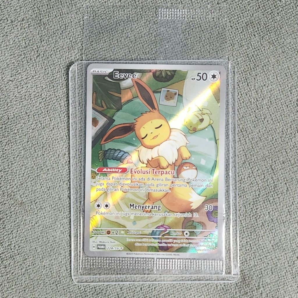 Eevee Pokemon Card ID [AR PROMO] - Original Festival Terastal TCG Kartu Indonesia Koleksi [Eevee Bob