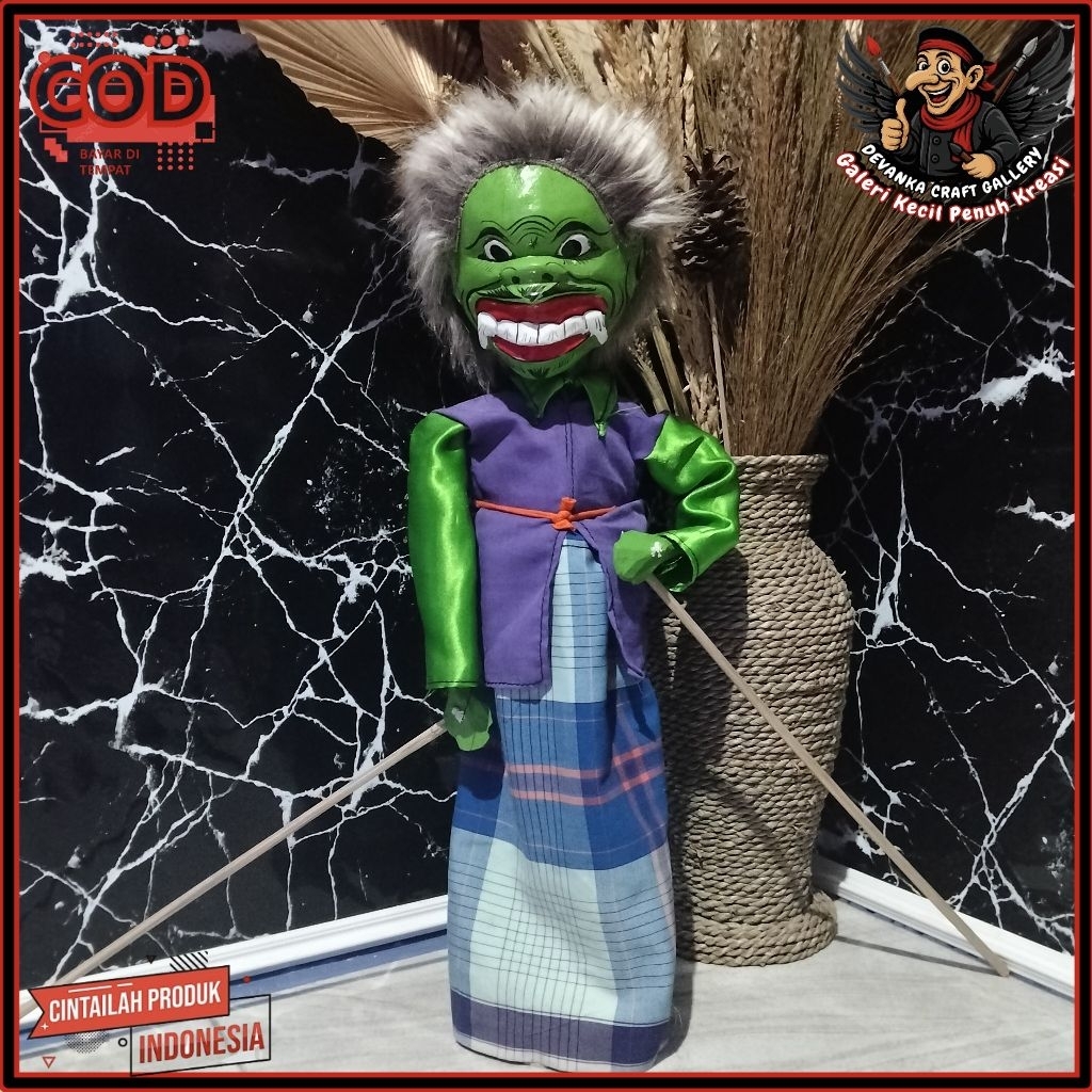 Wayang Golek Buta Ungklek Bisa Mangguk – Handmade Unik & Interaktif Khas Sunda