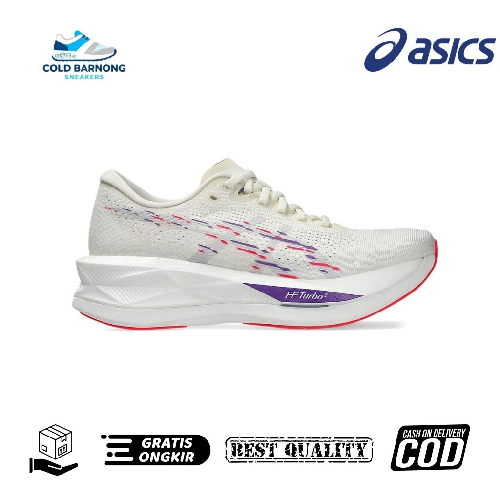 Sepatu On Lari Asic Sonicblast Warna Cream Blue Fade