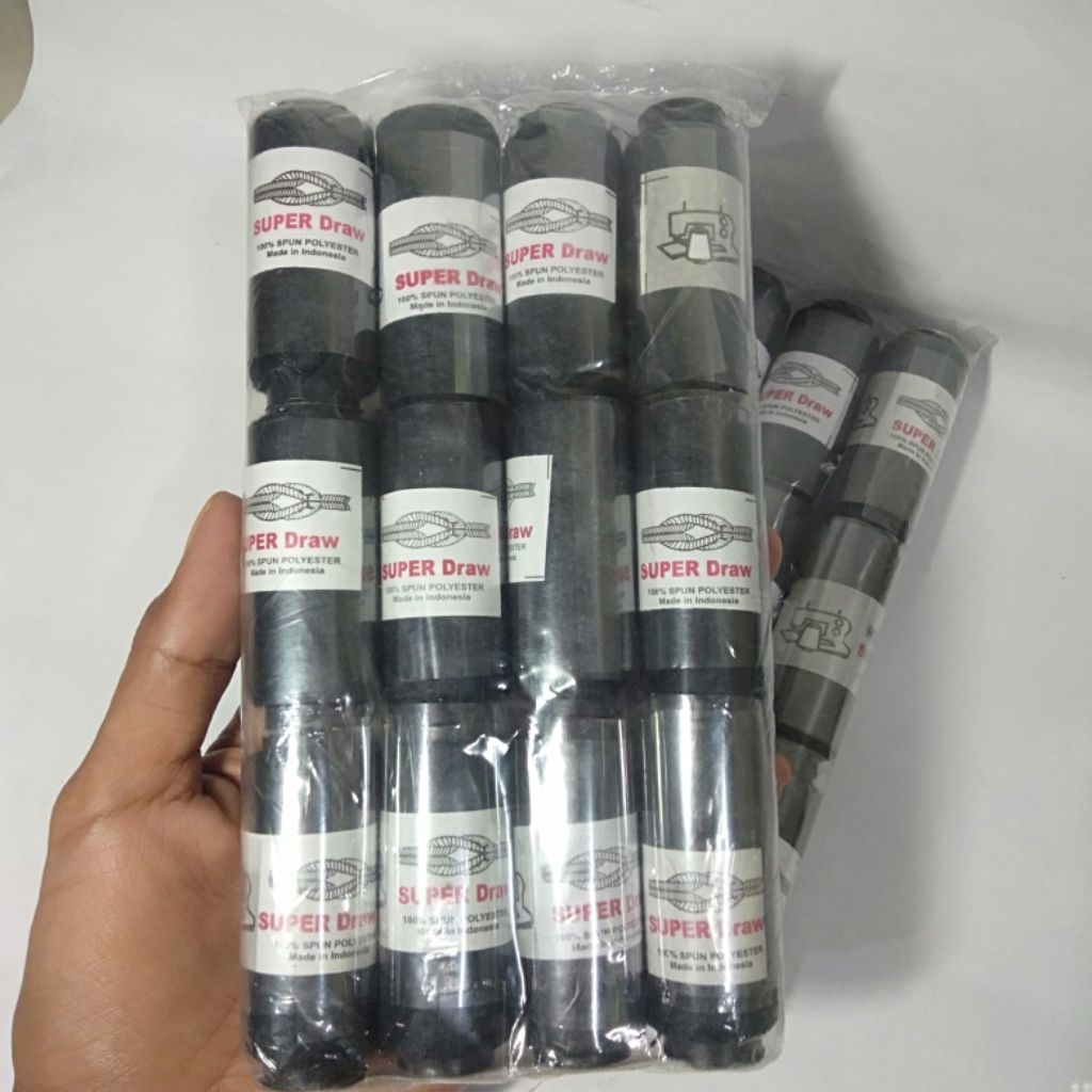 Benang Jahit Cap TAMBANG isi 12pcs Hitam