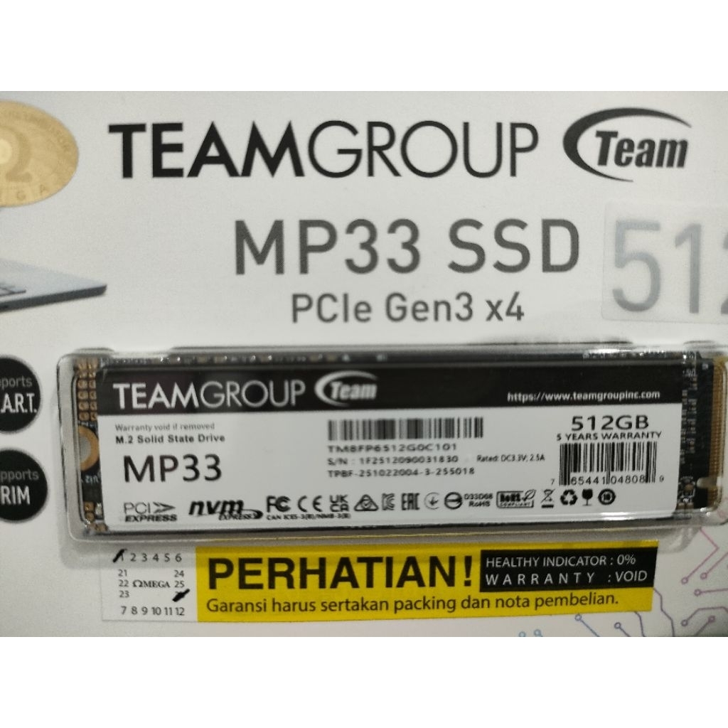 NVME TEAM 512GB