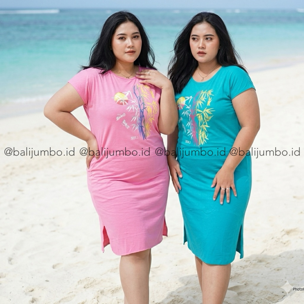 DASTER BALI BAMBU JUMBO LD MAKS 140CM MUAT BB 100KG BIG SIZE BAHAN KAOS JERSEY ADEM MELAR |