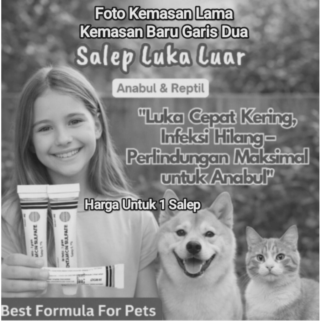 Salep obat kucing genta anjing orang ampuh atasi psoriasis eksim luka bakar bernanah cantengan borok