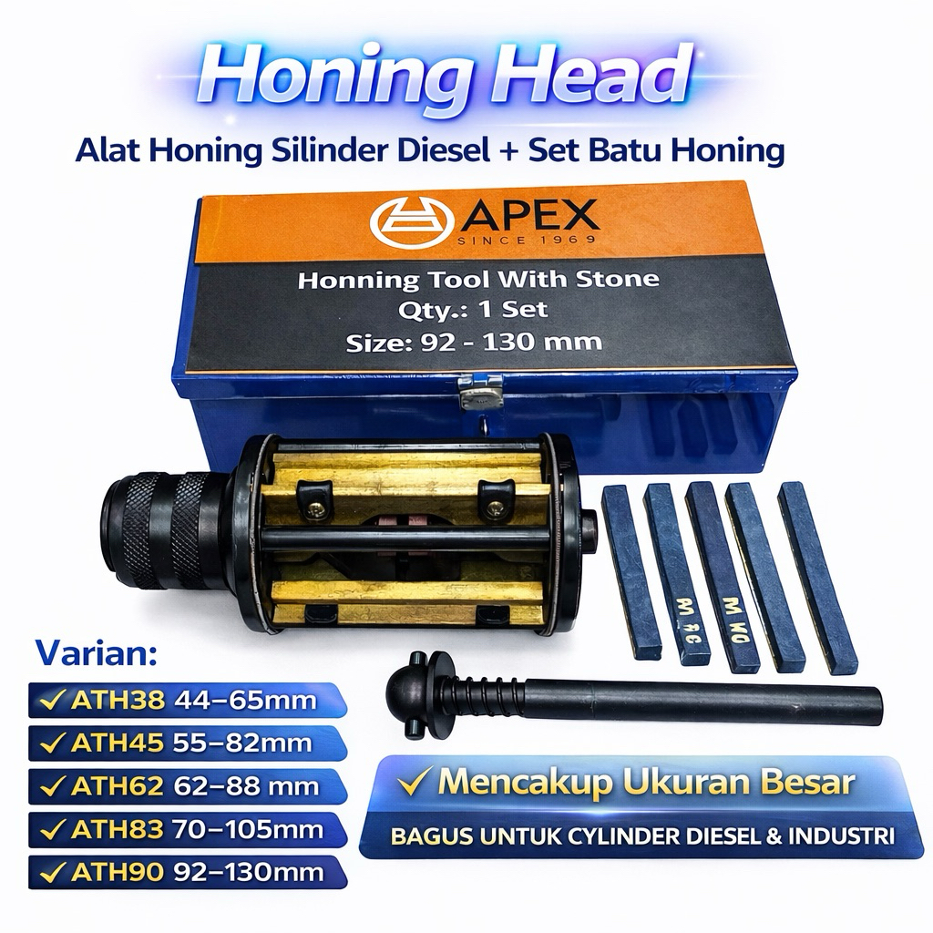 Honing Head Mesin Bore Silinder ATH – Alat Poles Cylinder Blok Motor Mobil