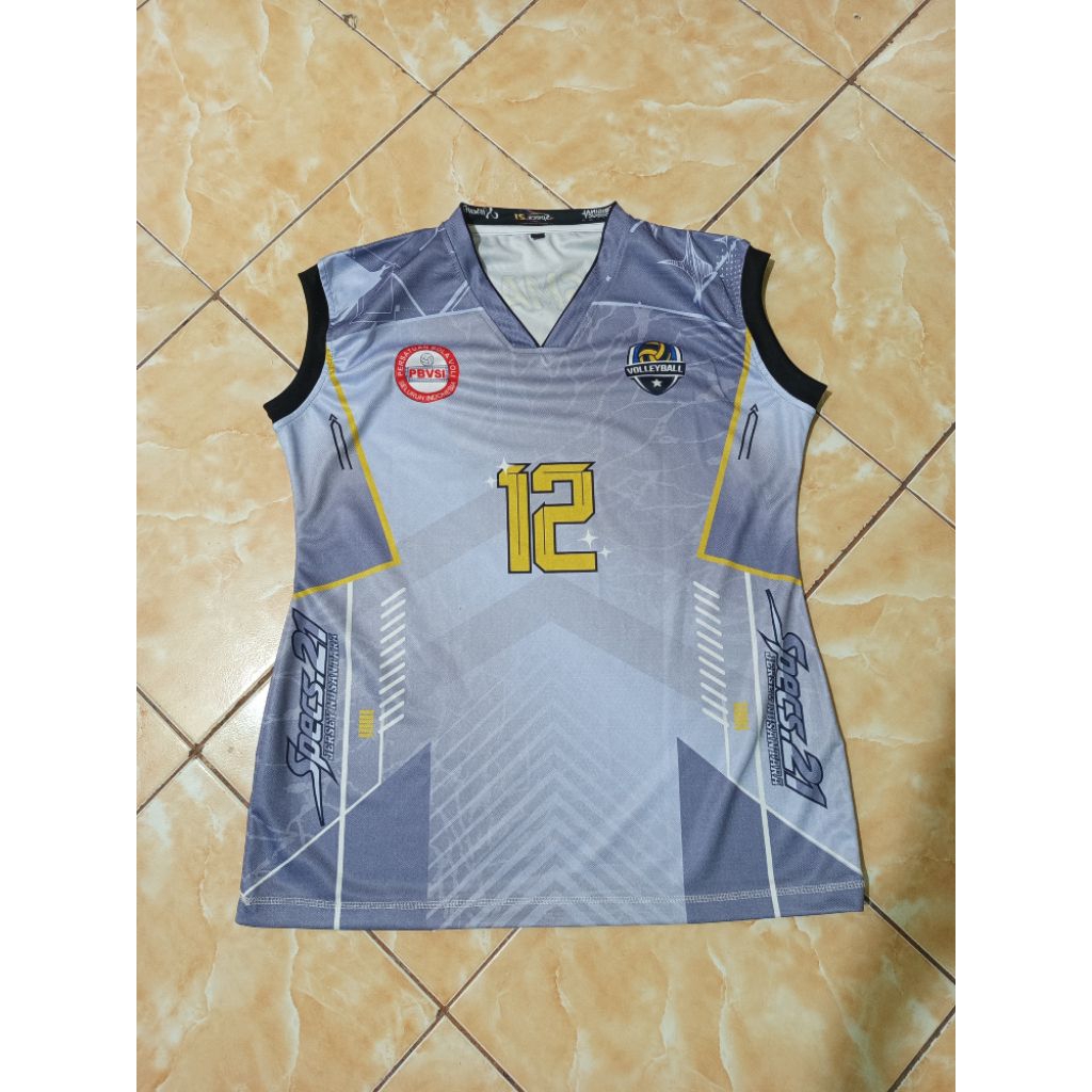 Baju Jersey Voli Singlet Sleeveless Custom - Desain Elegan Futuristik