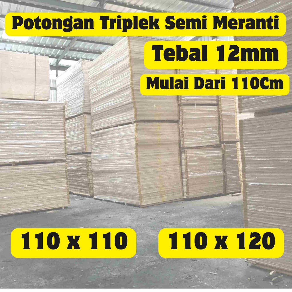 Triplek 12mm Custom 110cm Kayu Semi Meranti Potongan Halus Presisi Multiplek Siap Pakai Kuat Rapi Co