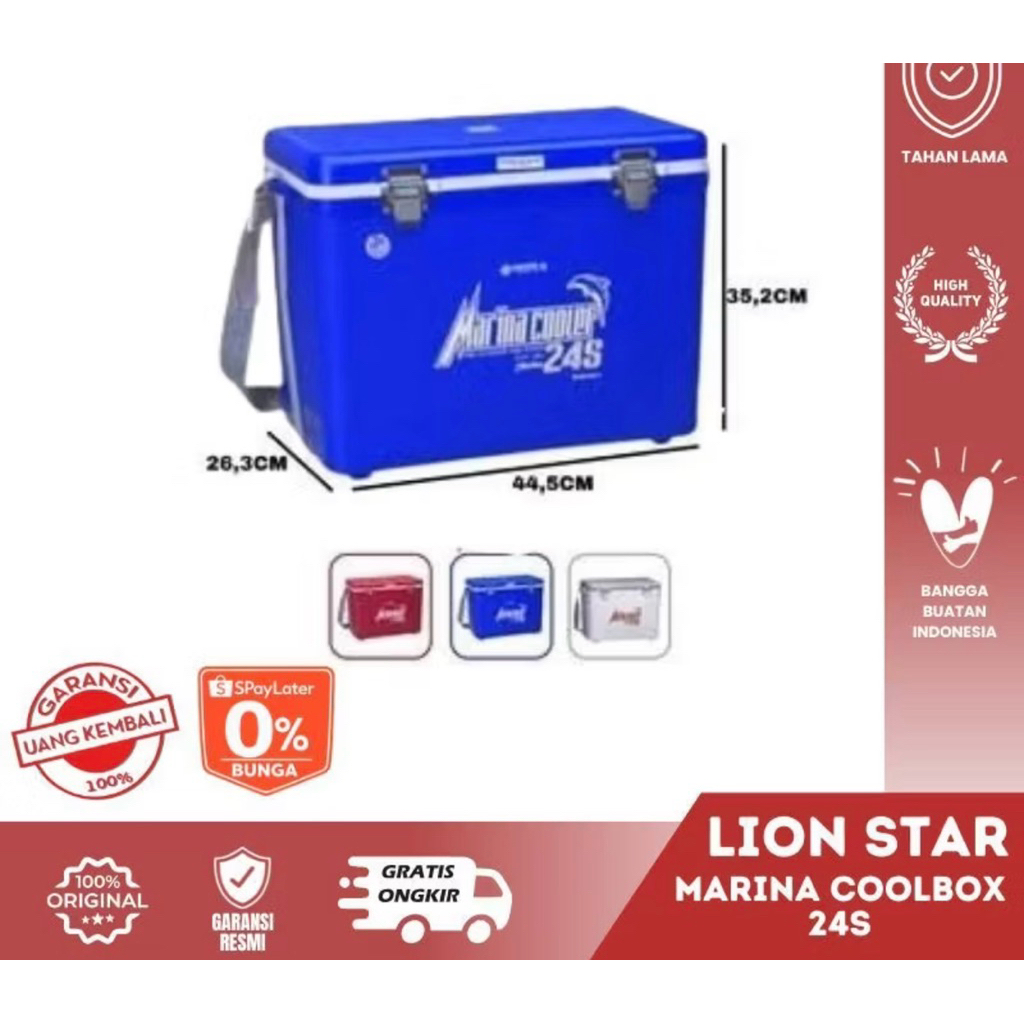 MARINA COOLER BOX - BOX ES MARINA UKURAN 24s ( 22 liter )