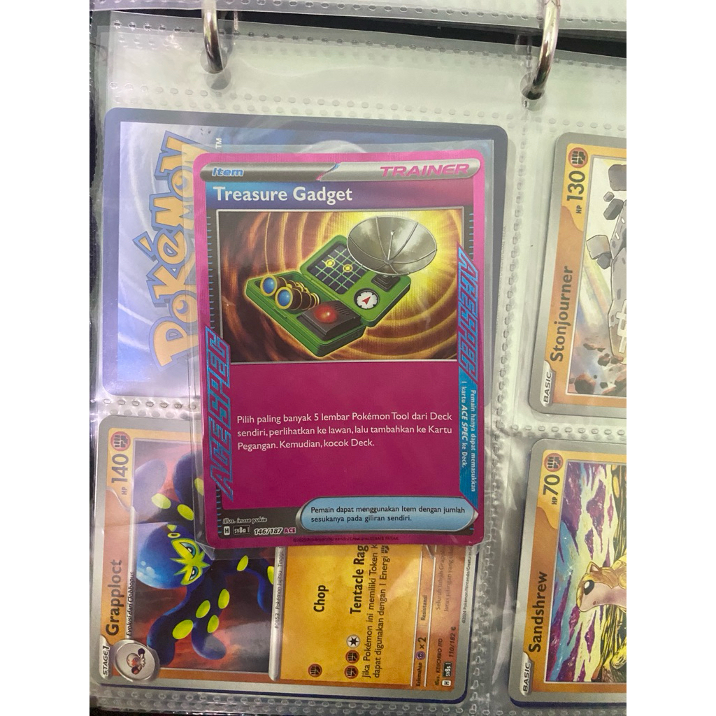 treasure gadget ACE kartu pokemon