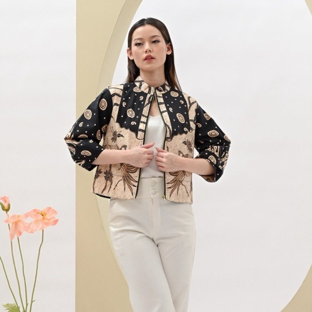 Outer Blazer Jaket Batik motif etnik etnic kultur vintage Jacket Wanita remaja premium blateer tebal