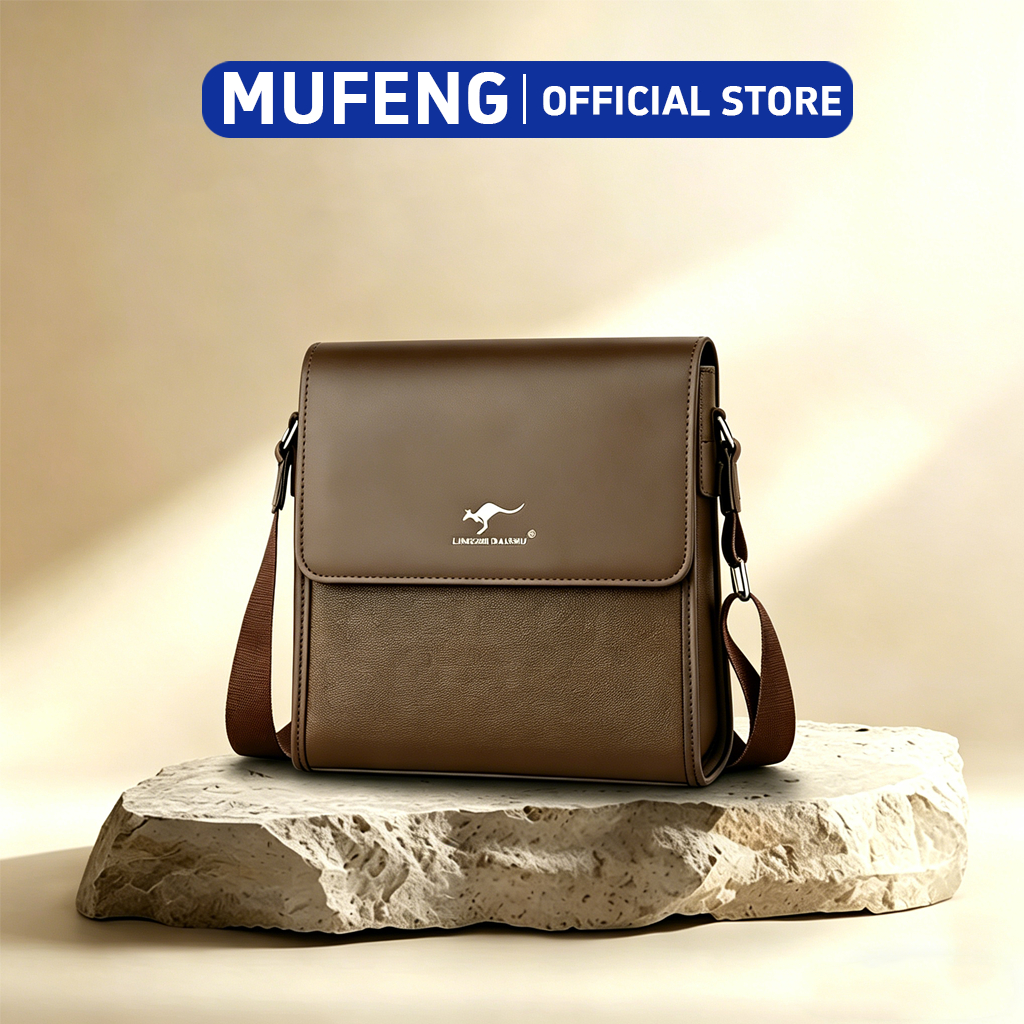 [100%Asli Garansi 24 bulan][Model Baru][COD]MUFENG Tuan Kanguru, Tas selempang bisnis berwarna cokla