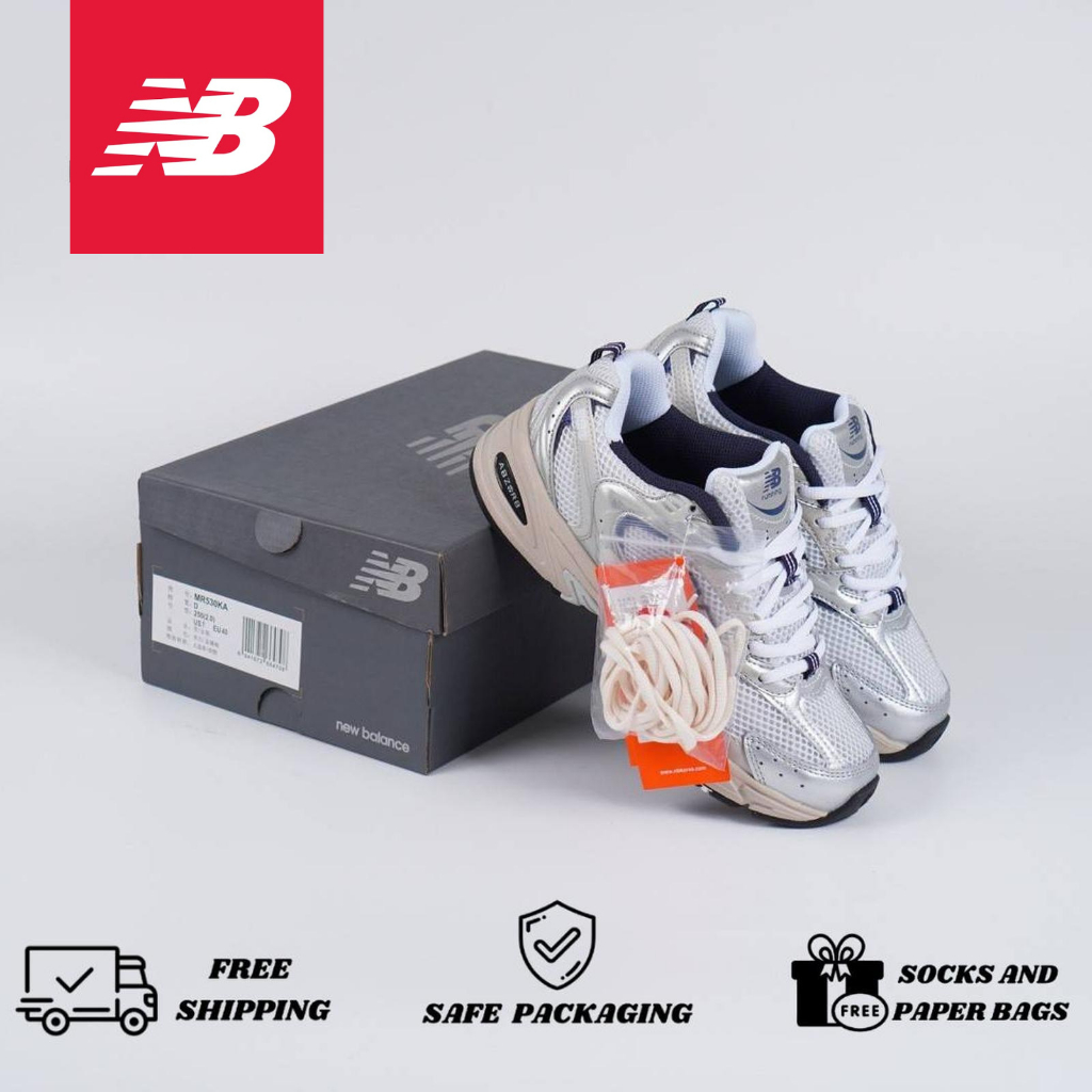 Sepatu New Balance 530 Steel Grey Original Pria Wanita NB 530 Premium Sneakers Import