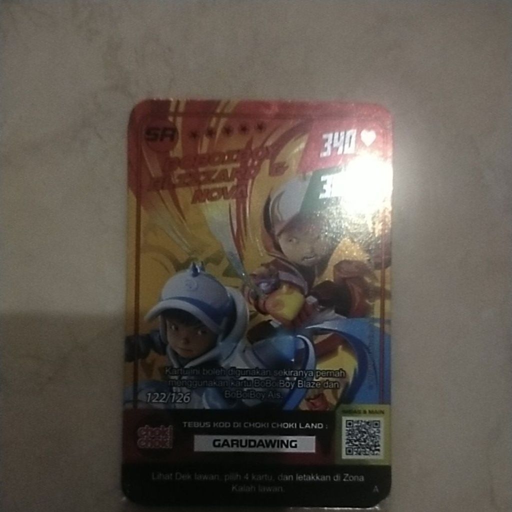 kartu Boboiboy Blizzard and nova (Choki Choki)monsta