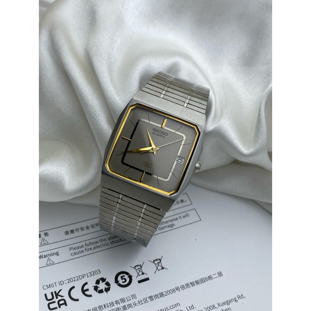 jam tangan SEIKO 5 quartz tank dresswatch second ORIGINAL