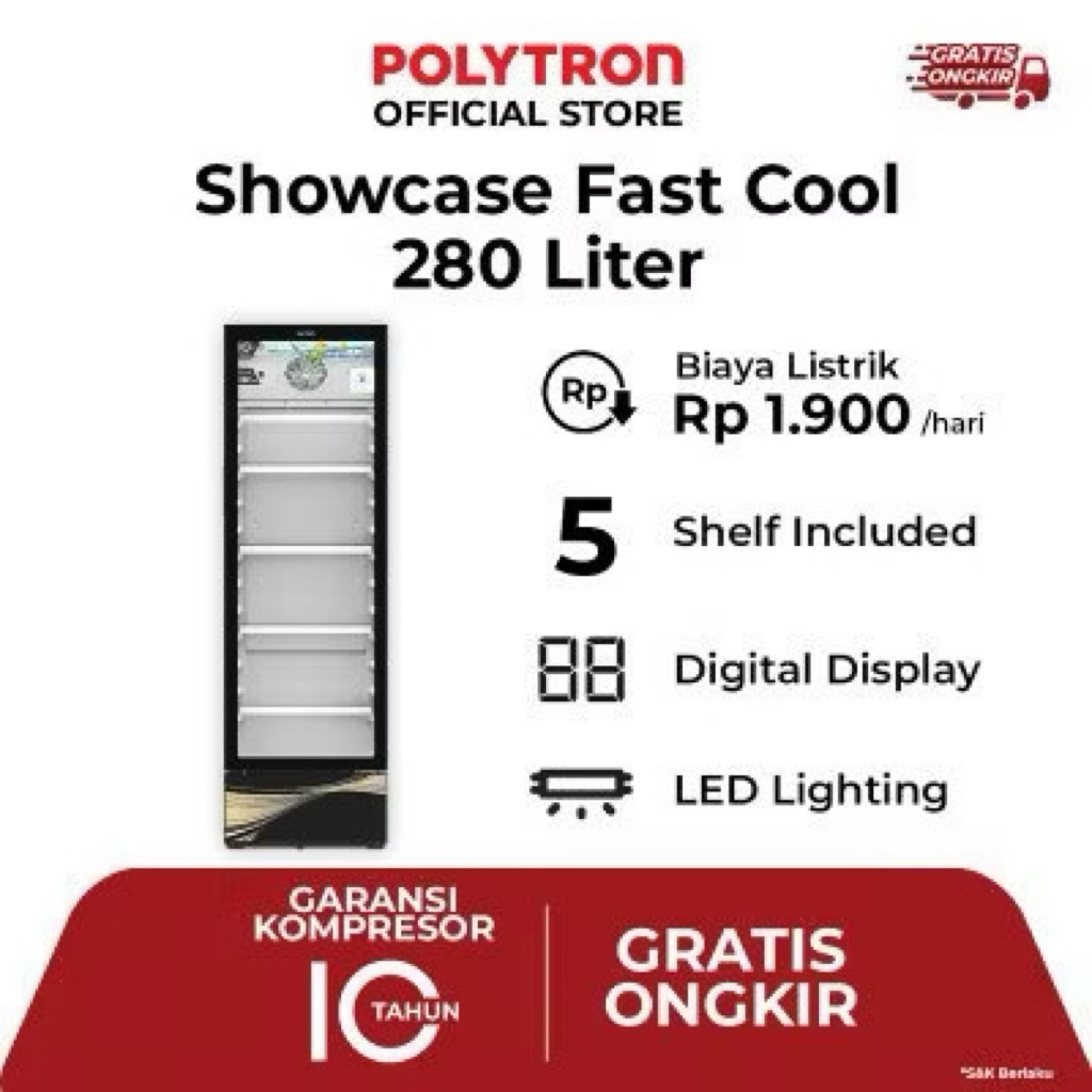 Showcase Polytron 5 Rak SCN-280 / SCN 287 showcase polytron