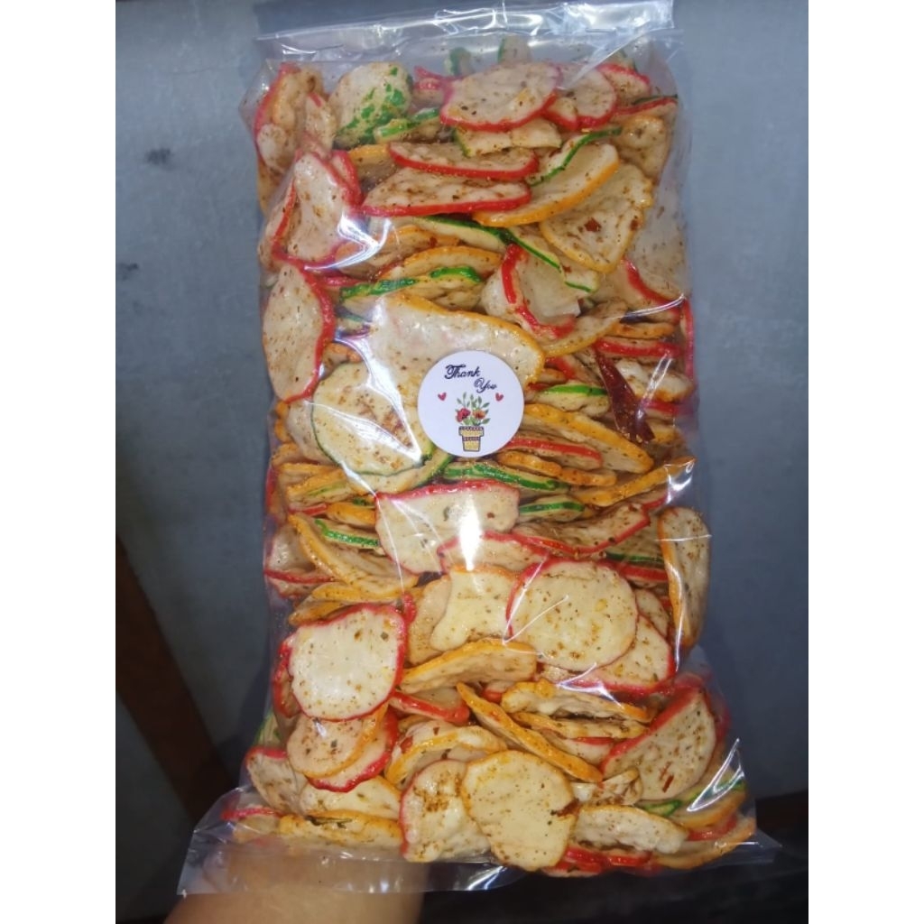 krupuk seblak kering pedas daun jeruk