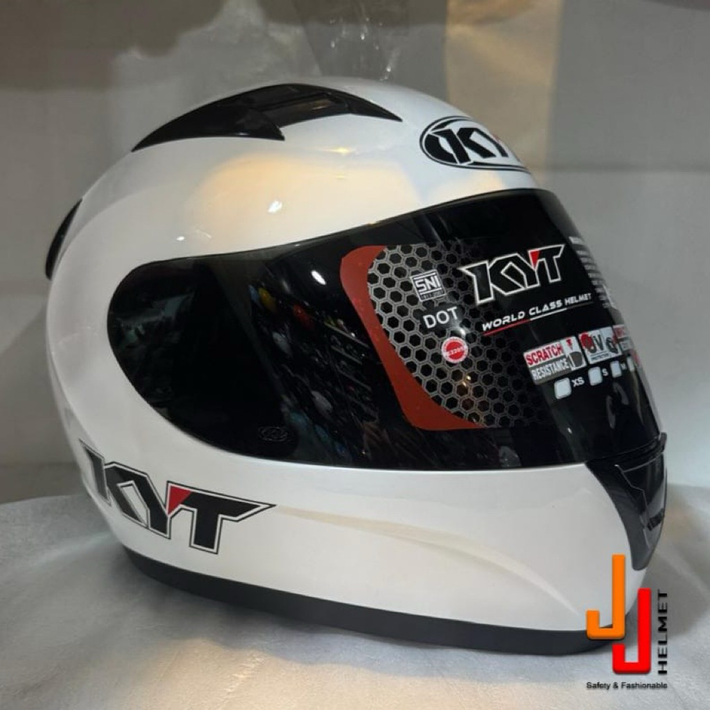 Helm KYT R10 Solid / Polos (Kaca Hitam) (100% Original KYT)