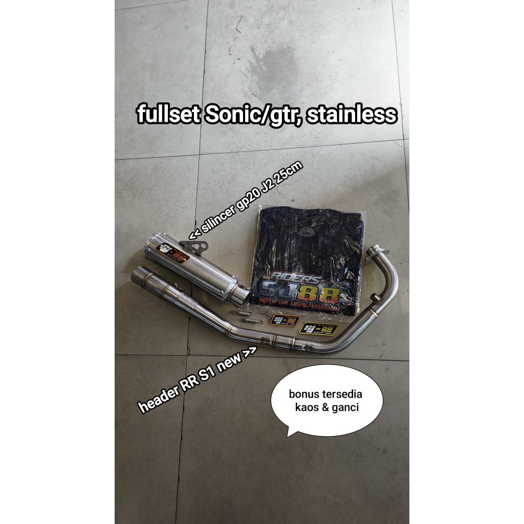 fullset knalpot sj88 Sonic & GTR header rr S1 silincer gp20 J2