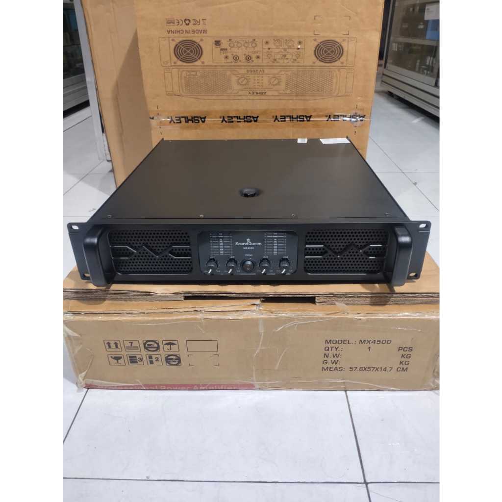 Amplifier Power Soundqueen MX4500 MX-4500 MX 4500 4 Chanel 500 Watt 4Ch Garansi Resmi - Mixer