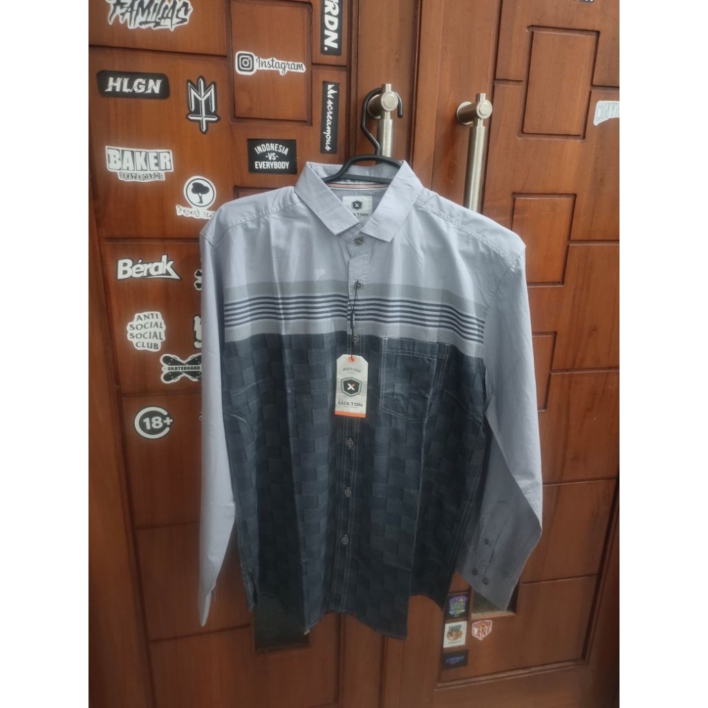Kemeja Pria/ Baju Muslim LUXTON UK XL & 2XL Lengan Panjang || 100%Original
