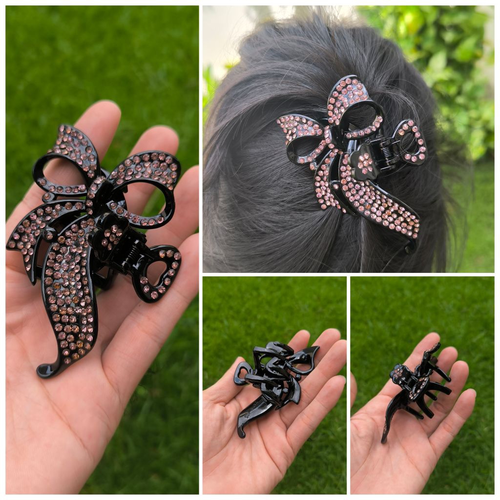 SALE... jepit rambut akrilik full mata salon aksesoris korea unik