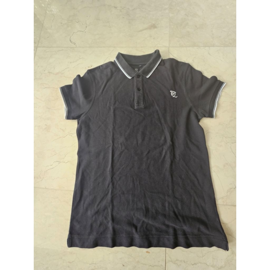 Preloved polo shirt hitam alexander mcqueen original size S