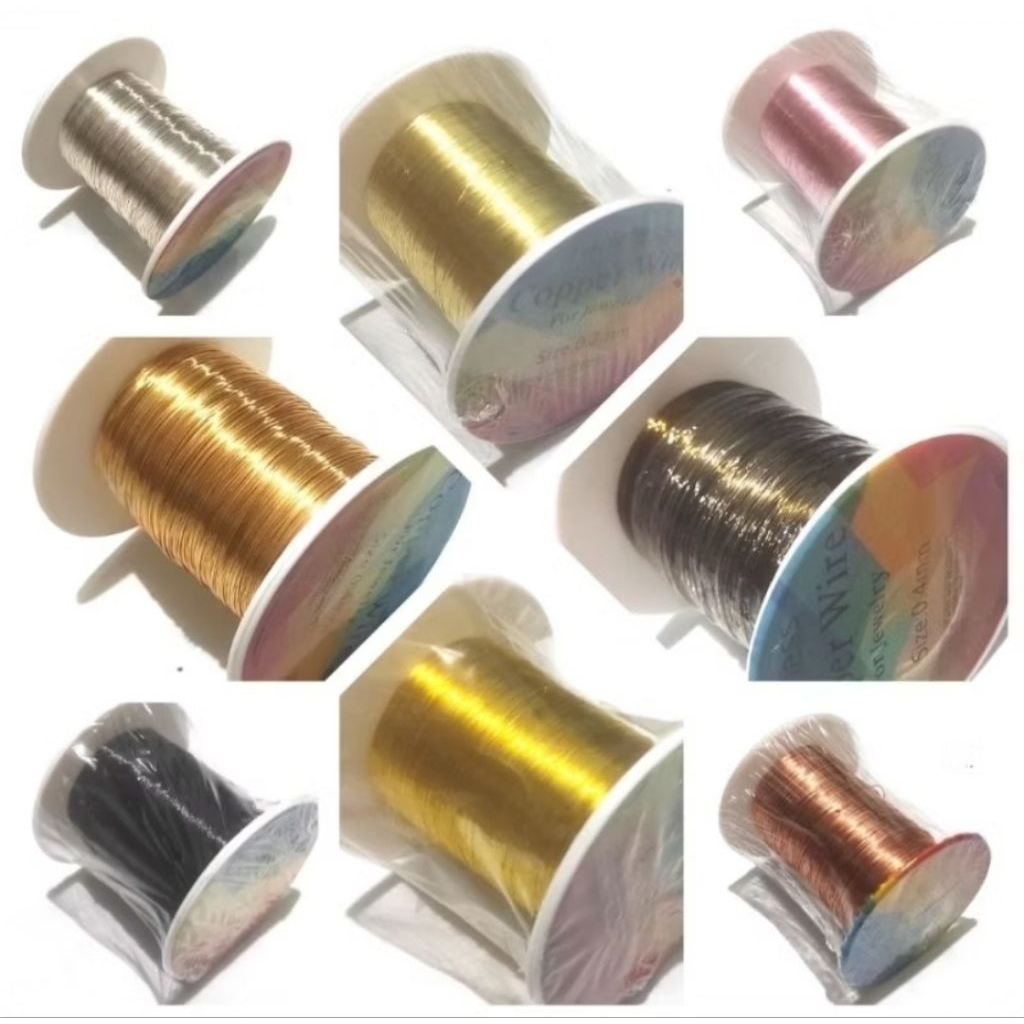 Kawat Tembaga 0,2mm 0,3mm 0,4mm 0,5mm 0,6mm 0,8mm 1,0mm- Copper Wire for Craft & Jewelry 250 gram - 