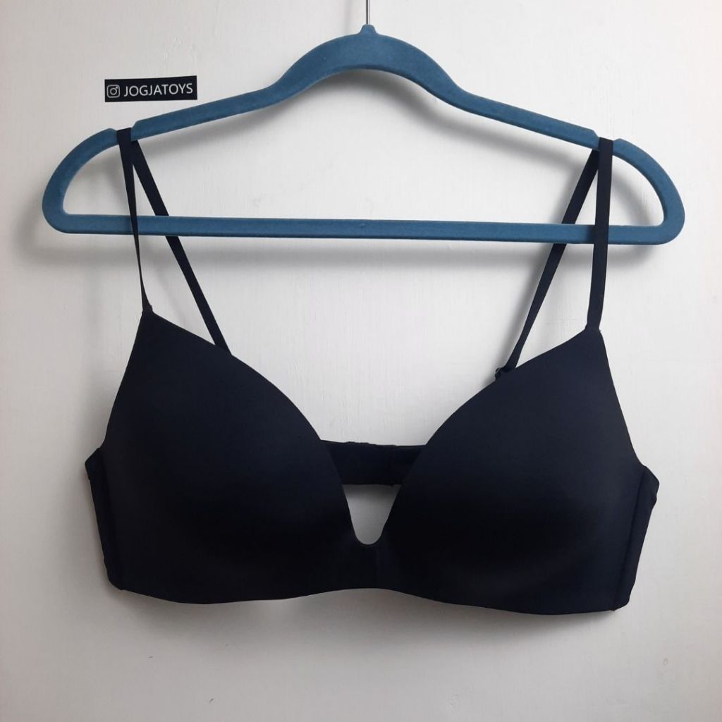 Uniqlo Bra Mame Kurogouchi Wireless Size XL Original Hitam NEW