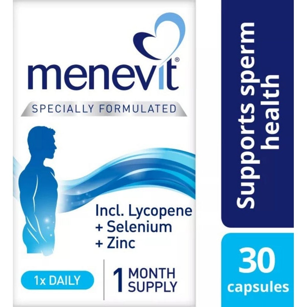 Suplemen Kesehatan Sperma Menevit 30 Kapsul Asli Original untuk Mendukung Kehamilan