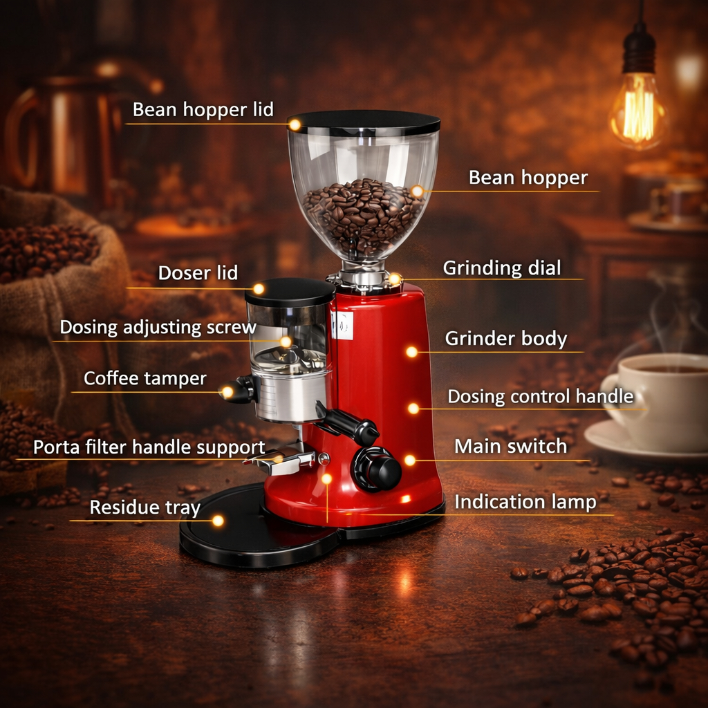 Coffee Grinder  Rockwood  M38 Dosser / Grinder Italy / Ginder Espresso/900N/ JX600