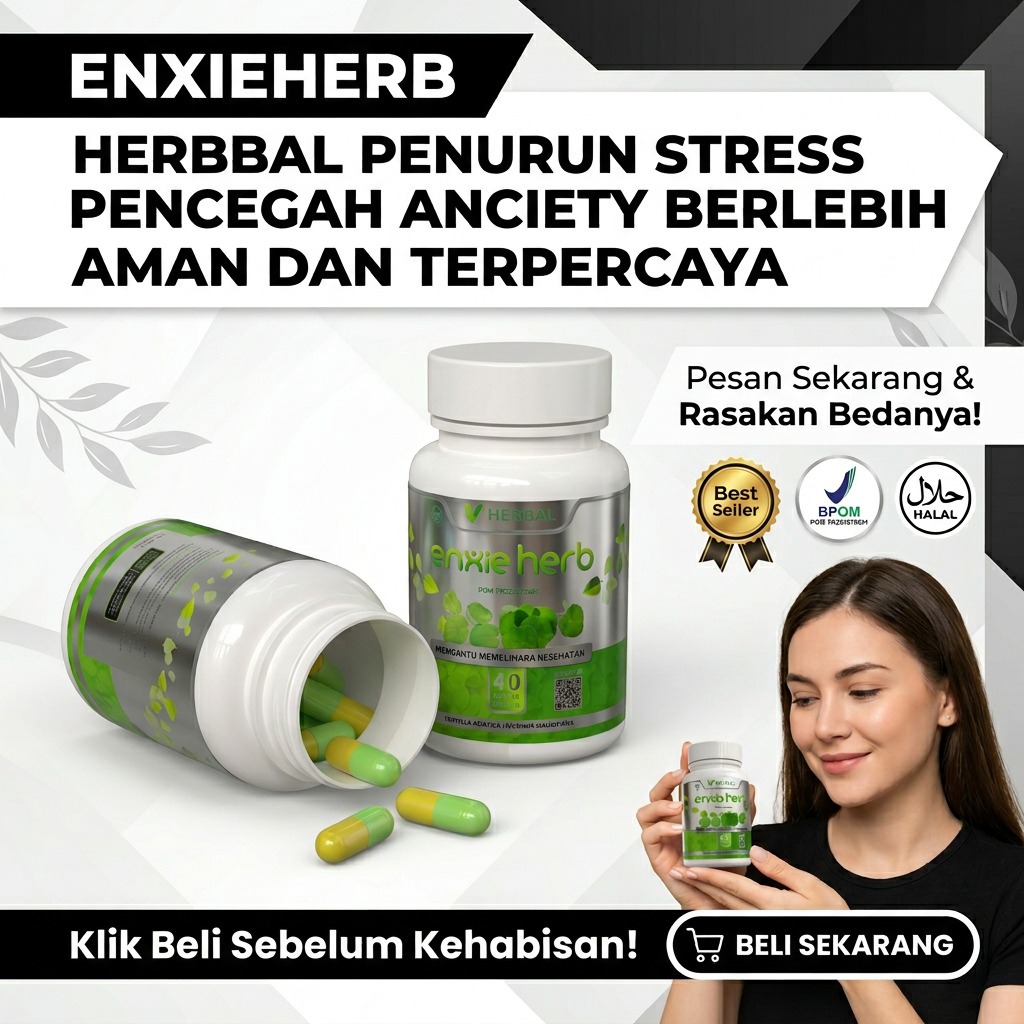 ENXIEHERB Obat Antidepresan Anti Depresi Anxiety Kecemasan Gerd Anxiety Insomnia Skizofrenia Bipolar