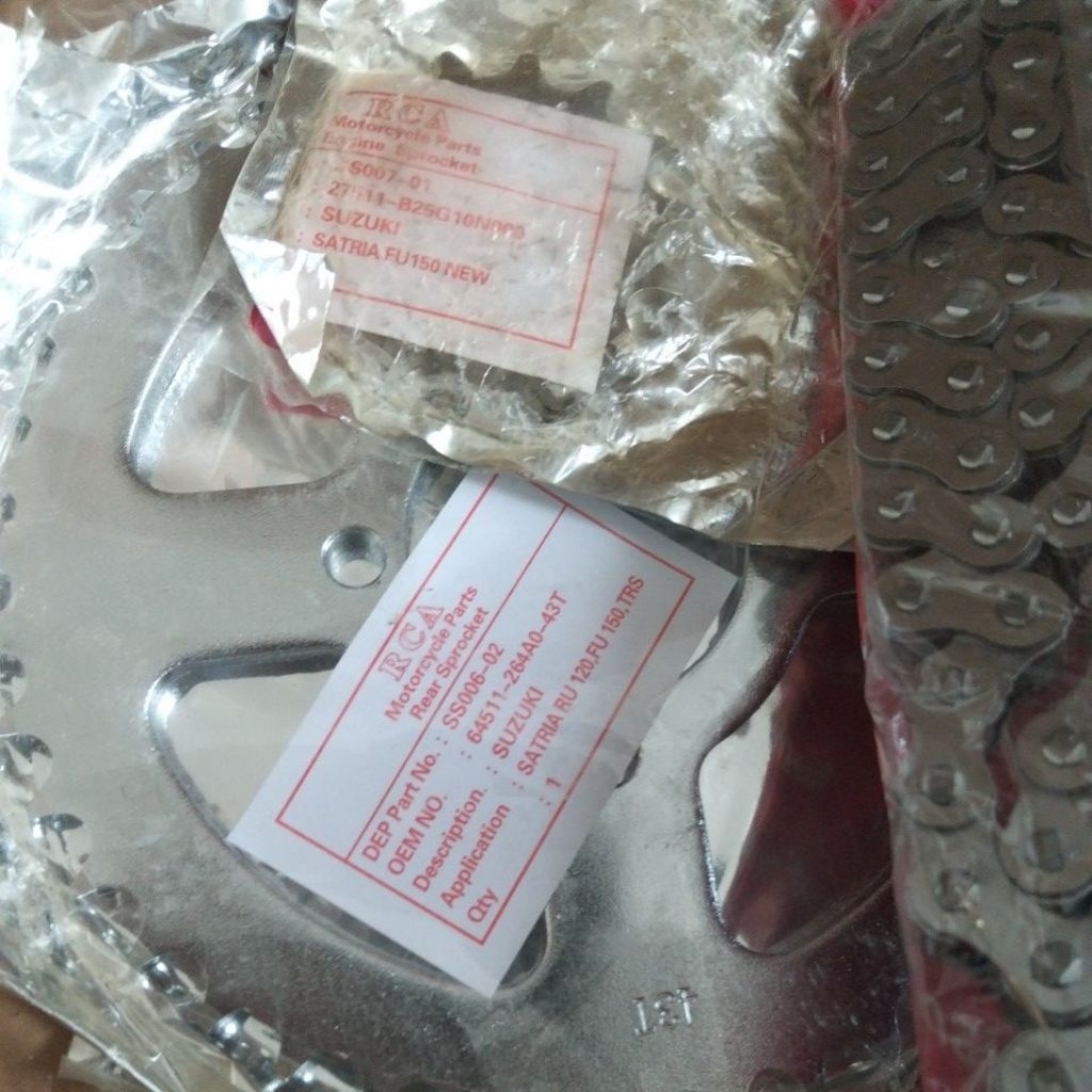 GER PAKET SATRIA FU / GER SET PLUS RANTAI SATRIA FU OLD 2004-2013 RCA