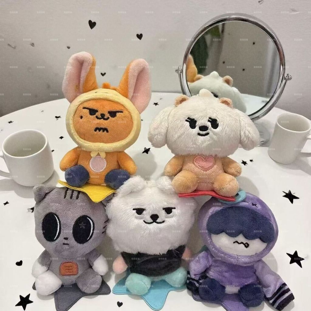 [PO] T X T Ppul batu Magnet Plush Keychain Head Plush Keychain Coin Pouch