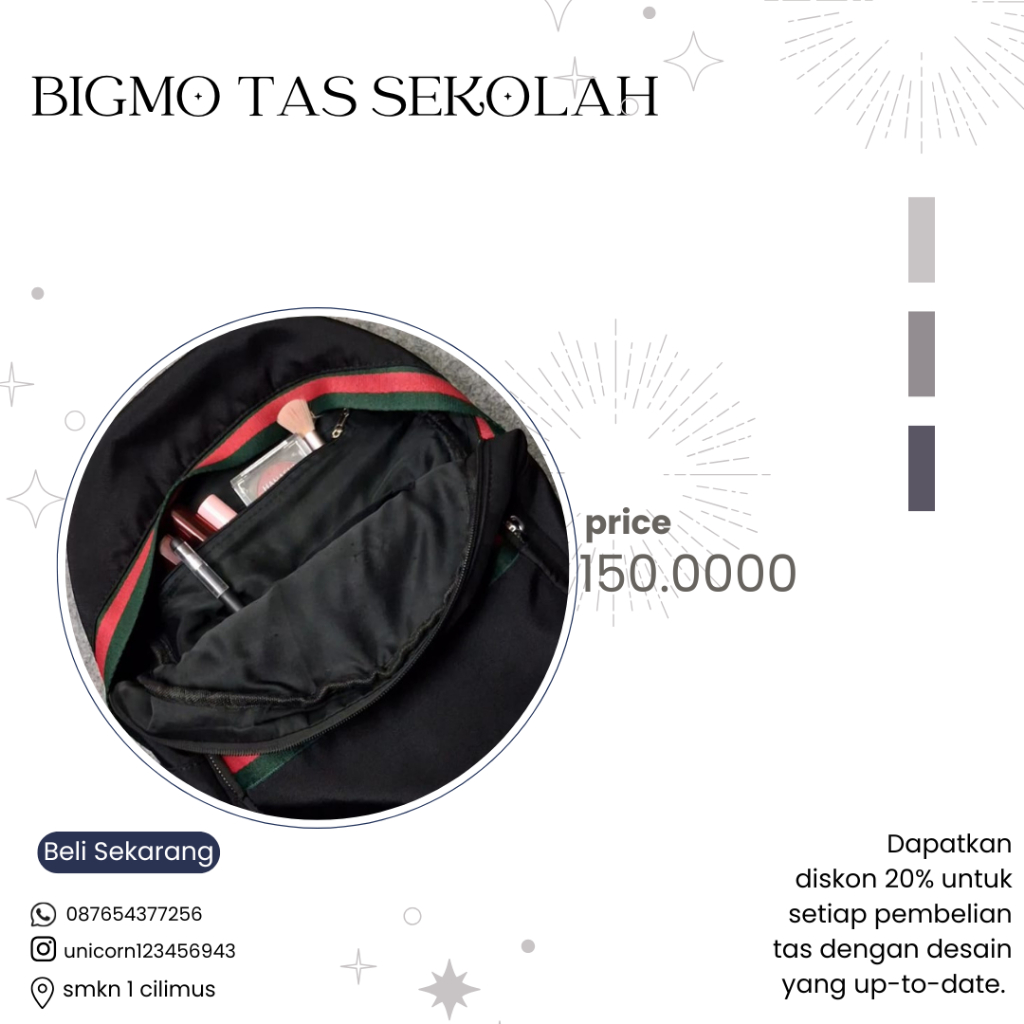 tas sekolah wanita bigmo