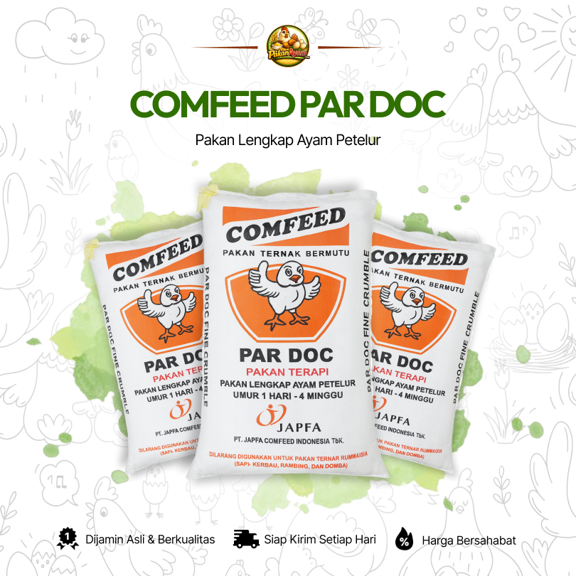 Comfeed PAR DOC - Pakan Lengkap Ayam Petelur (Starter / Pakan Terapi) – Umur 1 Hari sampai 4 Minggu 