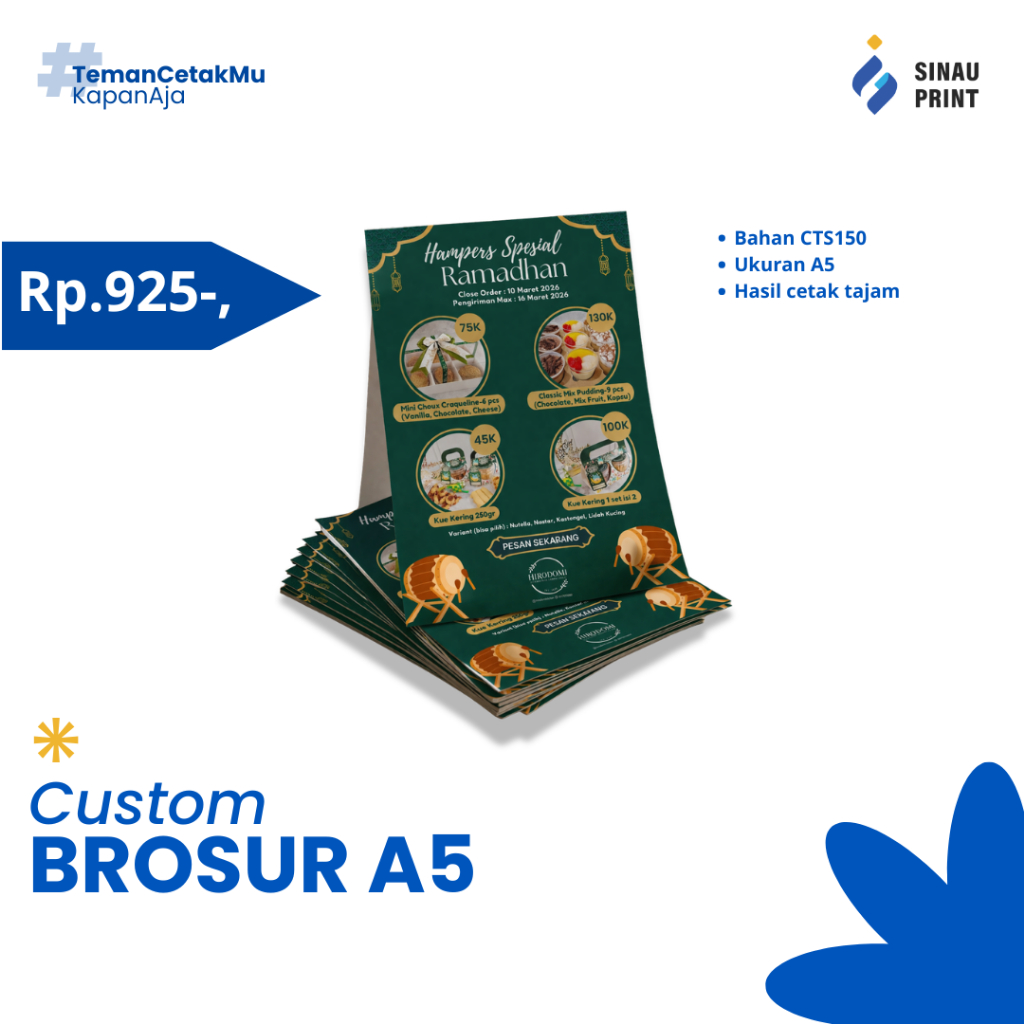 CETAK BROSUR A5|| BROSUR A5 1 SISI ATAU 2 SISI HASIL CETAK TAJAM
