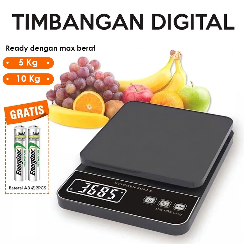 COD Timbangan Dapur Digital 5 Kg 10 Kg Kilogram Timbangan Kue Mini Kitchen Scale Timbangan SF400 FRE