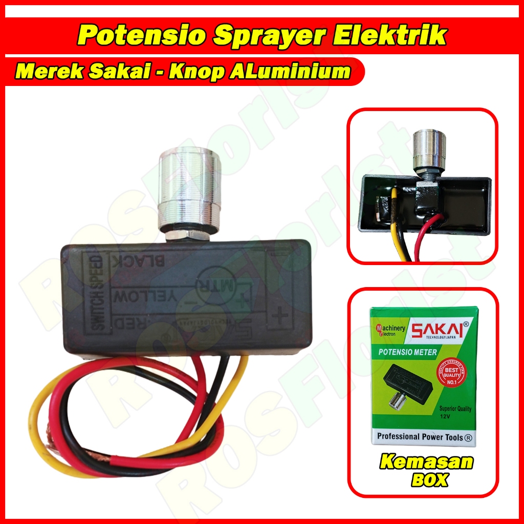 RF - Sakai Potensio BOX Pompa Air DC 12V Aluminium Pengatur Kecepatan Sprayer Elektrik Dinamo Pump S