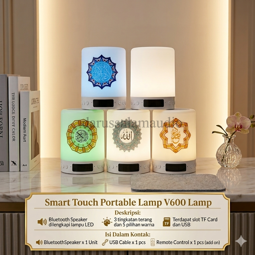Speaker Bluetooth Rhimoa V600 Lampu LED
