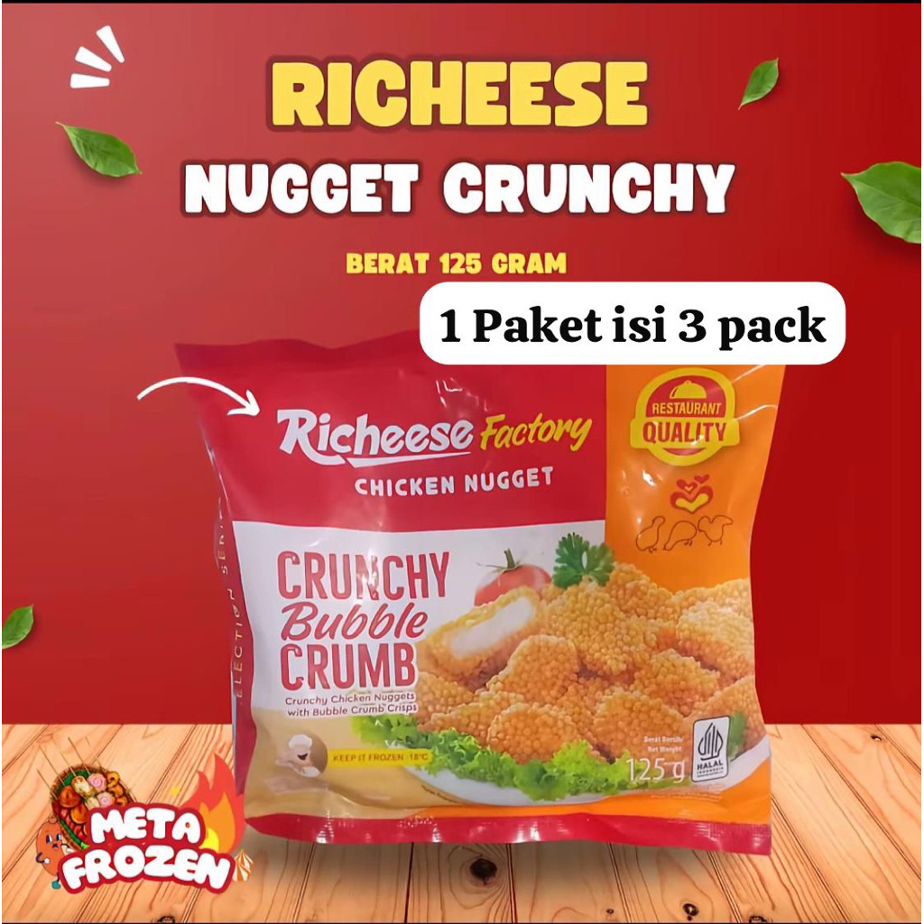 Richeese Factory Chicken Nugget - 125gr, Renyah dan Juicy